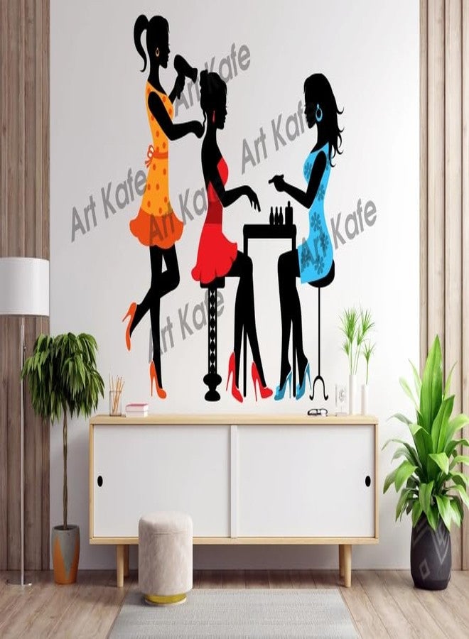 DivineDesigns ملصق حائط فتاة من تصميم DivineDesigns تقوم بتعديل ملابسها - Image 1